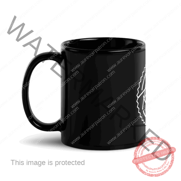 Mug brillant noir – Image 2