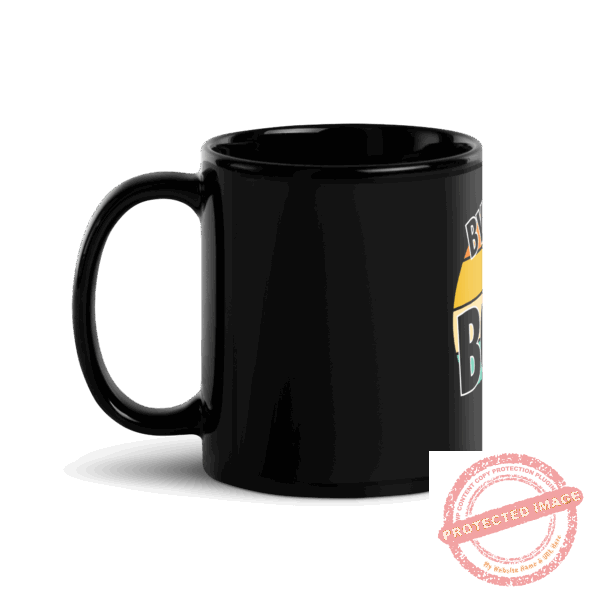 Mug brillant noir – Image 2