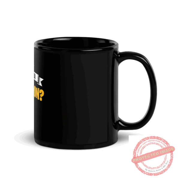 Mug brillant noir – Image 3
