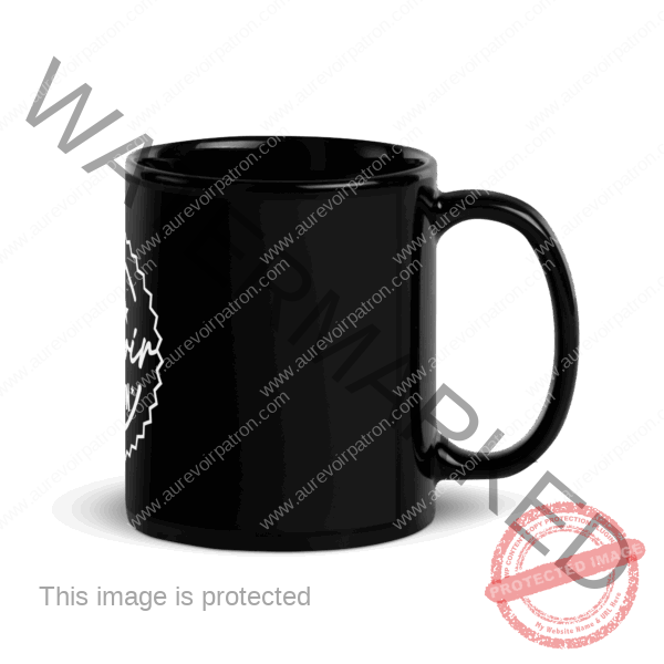 Mug brillant noir – Image 3