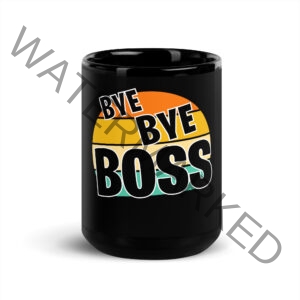 ☕ Mug brillant noir – Commencez chaque journée avec du style… et une vision