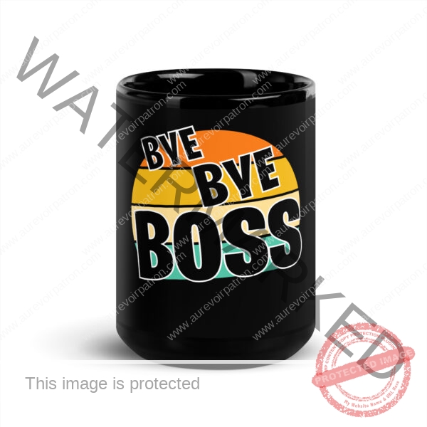 ☕ Mug brillant noir – Commencez chaque journée avec du style… et une vision