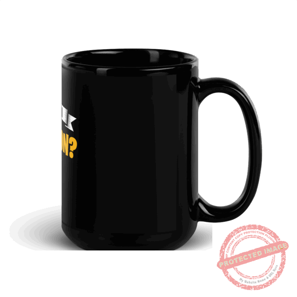 Mug brillant noir – Image 5