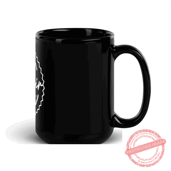 Mug brillant noir – Image 6