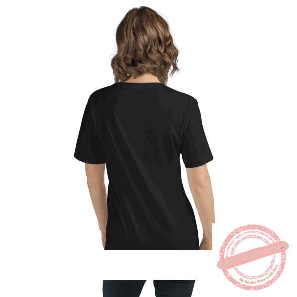 T-shirt Unisexe à Manches Courtes et Col V – Image 4