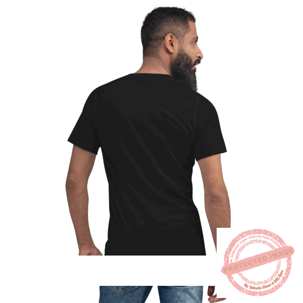T-shirt Unisexe à Manches Courtes et Col V – Image 4
