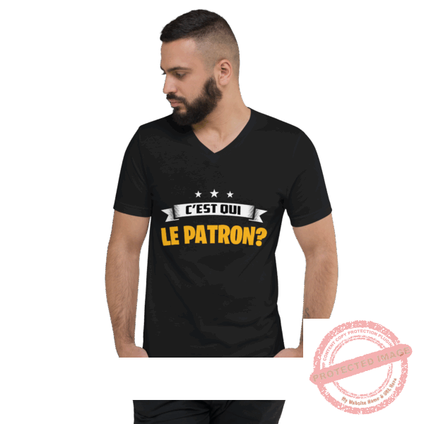 T-shirt Unisexe à Manches Courtes et Col V