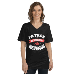 T-shirt Unisexe à Manches Courtes et Col V