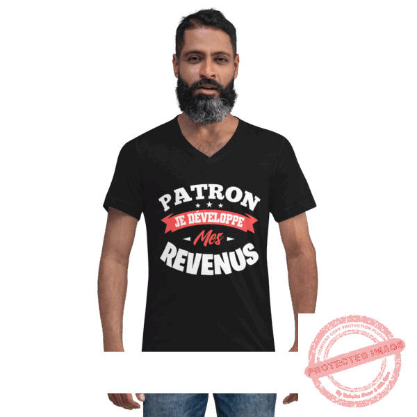 T-shirt Unisexe à Manches Courtes et Col V